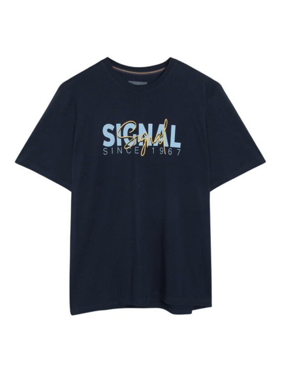 Signal OwenSi Print t-shirt - Deep Marine
